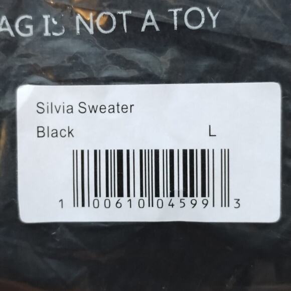 Hill House NWT Black 100% Merino Wool Silvia Pullover Sweater L SOLD OUT - Picture 2 of 13